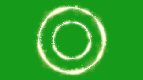chispas brillantes círculos pantalla verde gráficos de movimiento