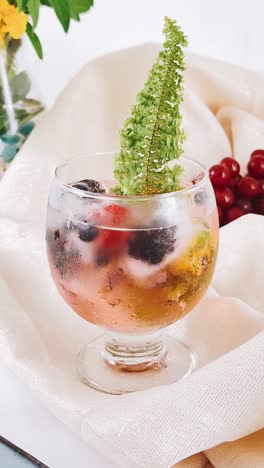 refreshing berry iced drink