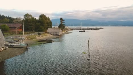 drone-shot-in-a-small-fishing-village