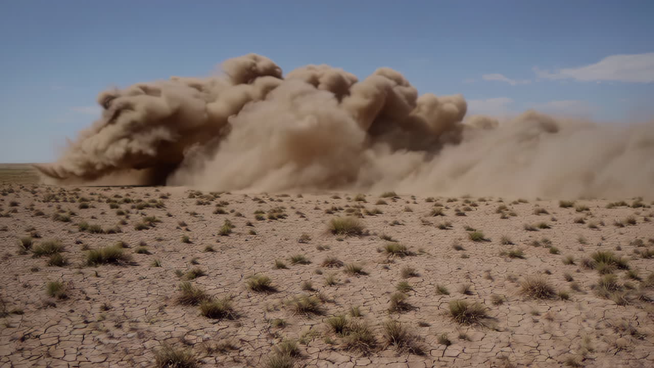 Dusty Desert Landscape