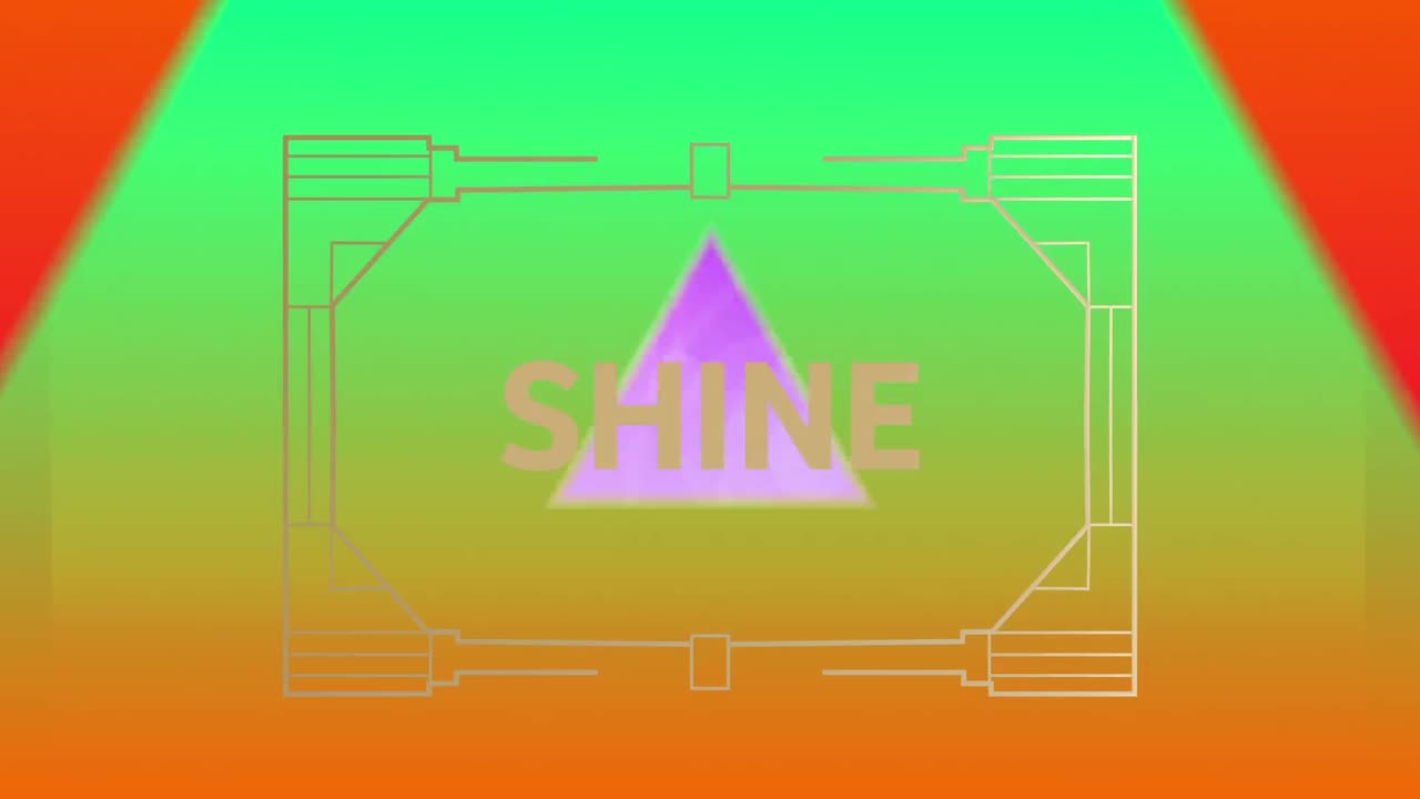 다채로운 배경에 빛나는 텍스트의 애니메이션