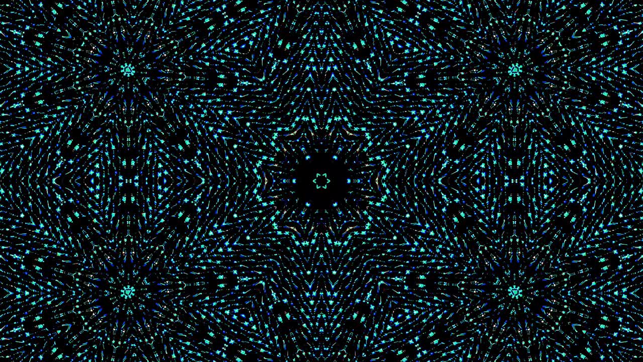 Bright abstract light governing full color, kaleidoscope,blue background
