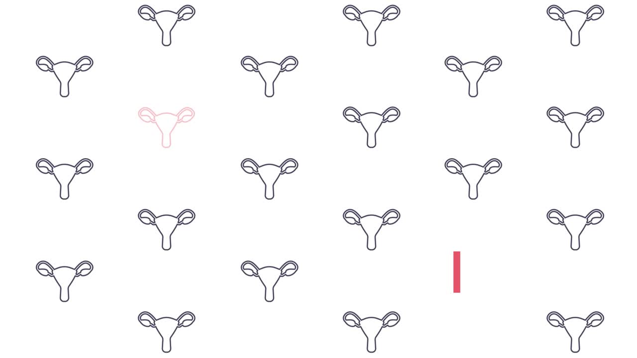 자궁내막증에 대한 인식을 위한 자궁 패턴 애니메이션