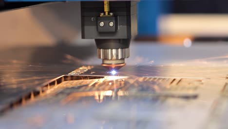 cnc laser cutting of metal, modern industrial technology.