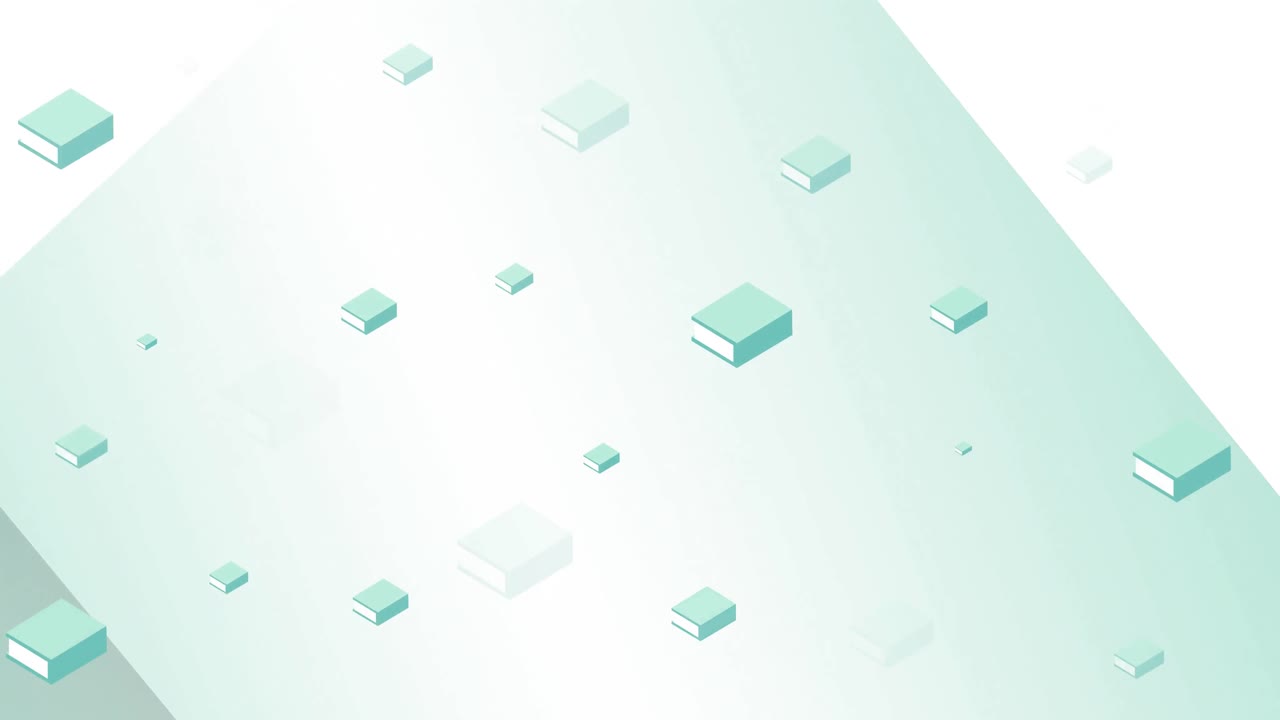 녹색과 색으로 나타나고 사라지는 녹색 책의 애니메이션