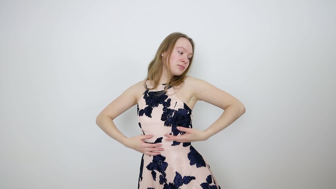 Serenity in Motion Thoughtful Female Dancer's Graceful Dance