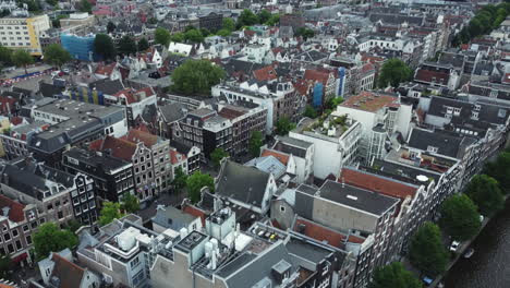 aerial view of amsterdam cityscape