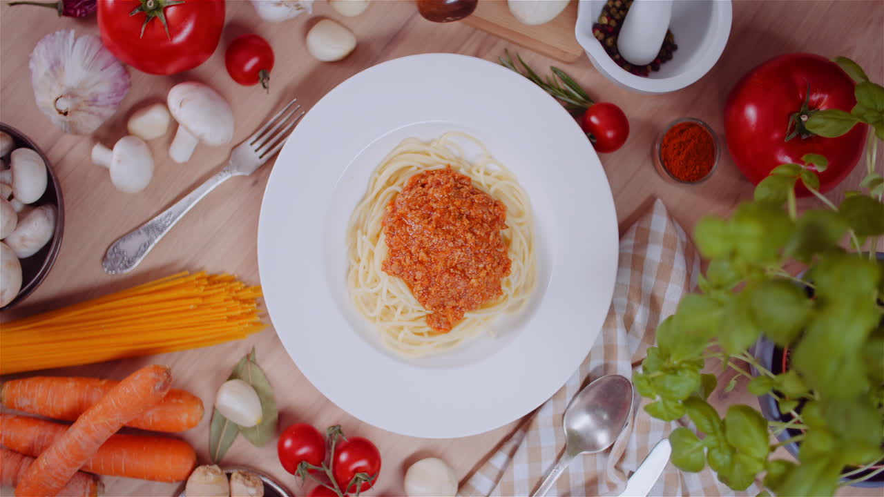 Preparing a Delicious Spaghetti Dish