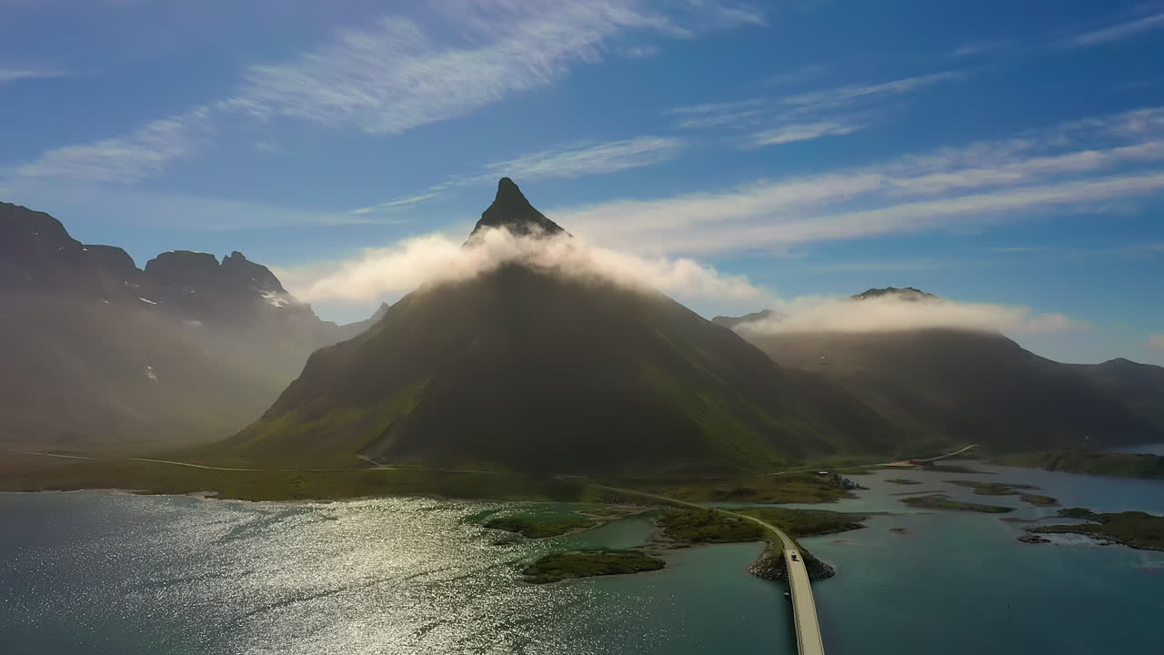 프레드반그 다리 파노라마 로포텐 섬