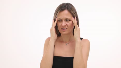 woman suffering from severe headache and migraine