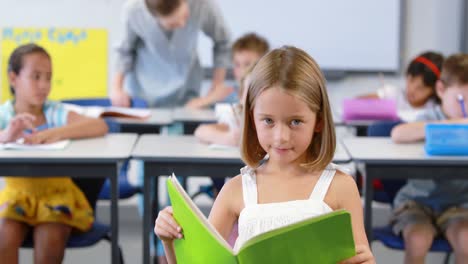 Schoolgirl-doing-her-homework