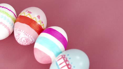 Painted-Easter-eggs-on-colored-background