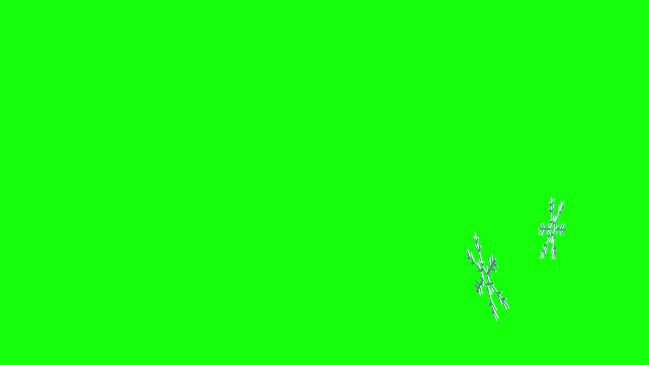 스노우플레이크 3d 회전 크로마 키 합성