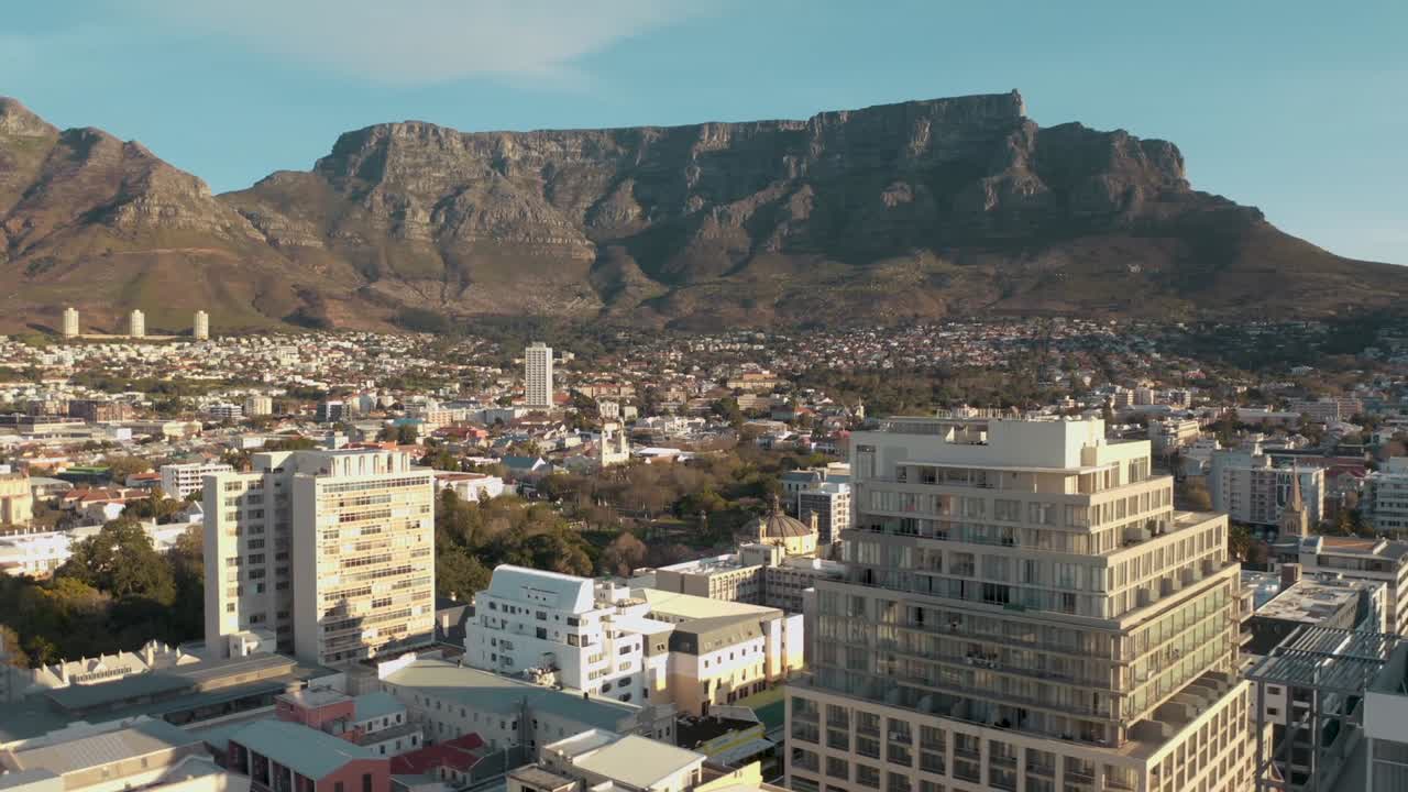 Aerial View of Cape Town and Table Mountain