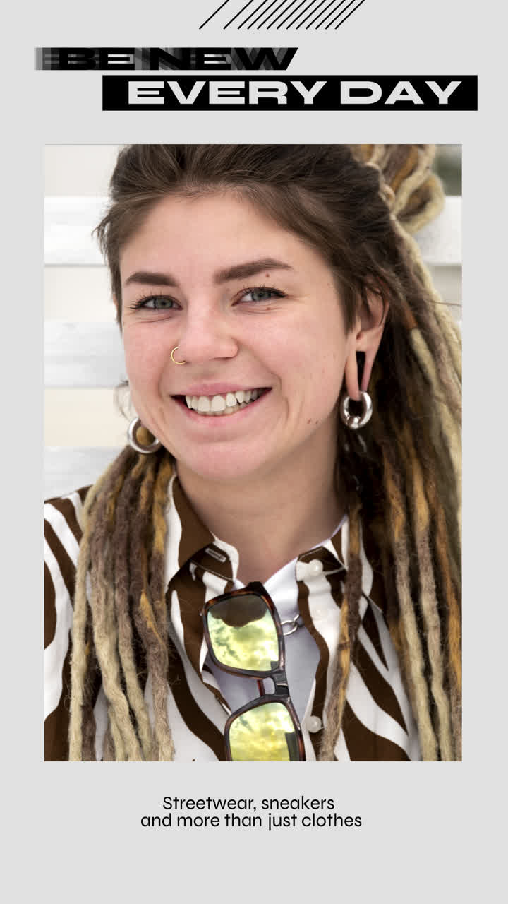 Streetwear fashion with dreadlocks