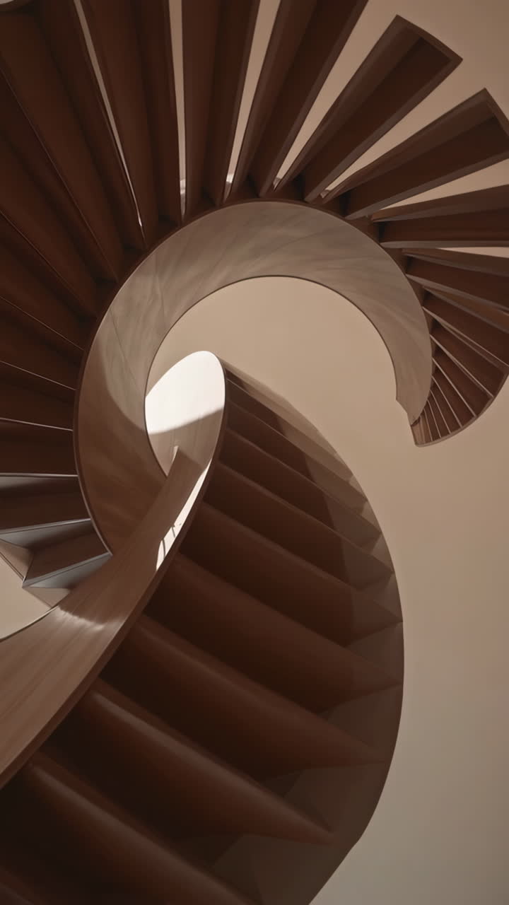 Elegant Wooden Spiral Staircase