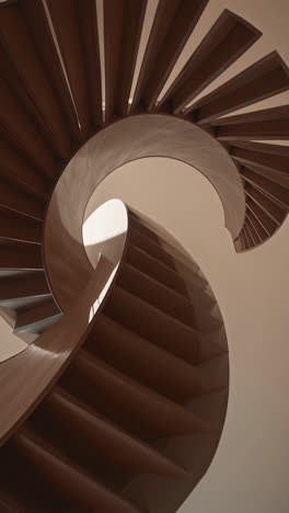 elegant wooden spiral staircase
