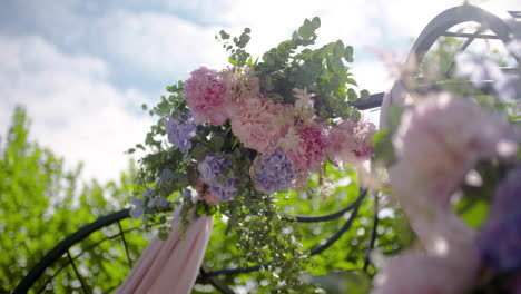 Close-Up of Fresh Fragrant Wedding Flower Decoration