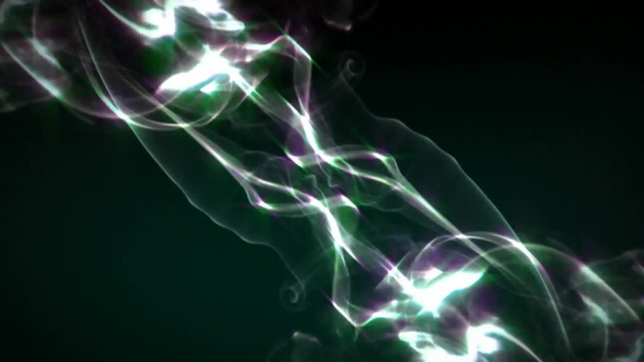 animación de formas de luz que se mueven sobre un fondo negro