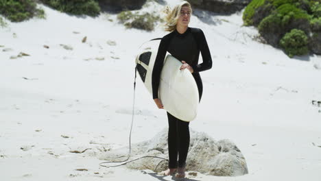 surfer on the beach