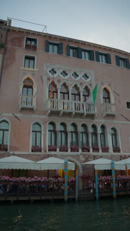 palazzo giustinian pesaro, a historic palace located along the grand canal, in venice, italy - medium shot