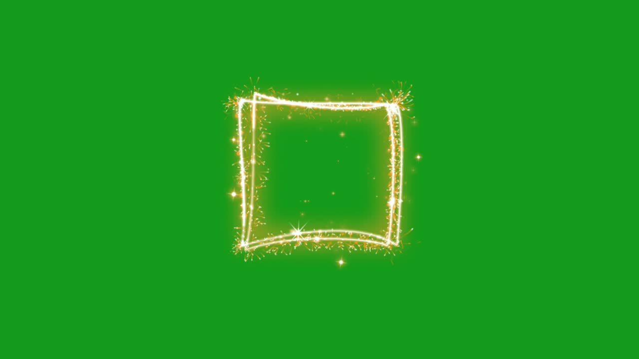 반이는 직사각형 모양의 녹색 화면 모션 그래픽