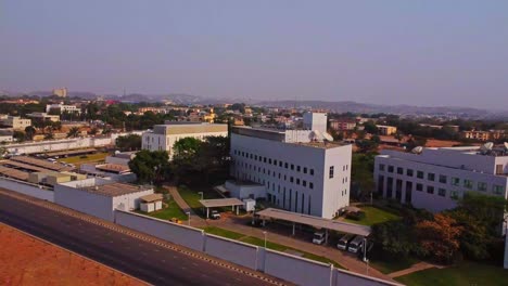 beautiful aerial of the united states of america embassy in abuja, the capital city of nigeria, africa