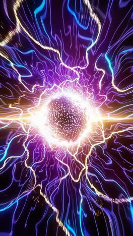 abstract energy core with vibrant radiant lines
