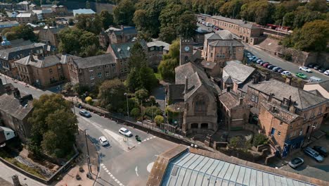 aerial footage of todmorden a small market town with a big industrial history-1