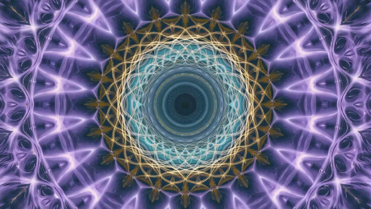 Vibrant Psychedelic Kaleidoscope Pattern