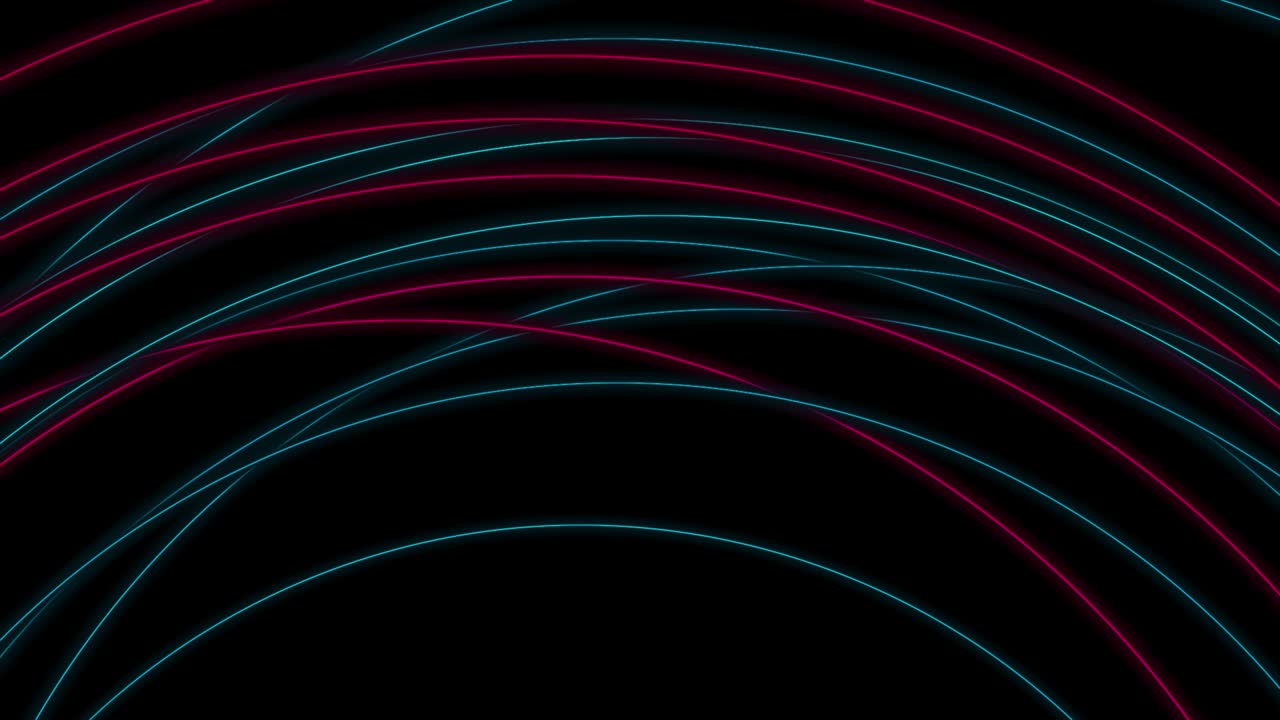 fondo de movimiento abstracto de líneas onduladas curvas de neón azul violeta