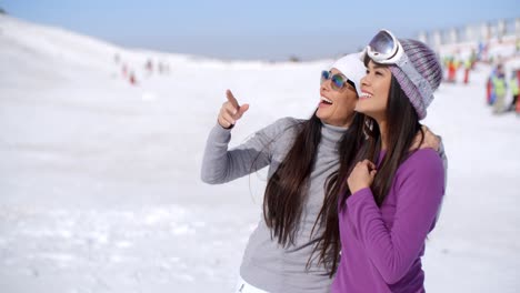 Laughing-young-woman-on-winter-vacation