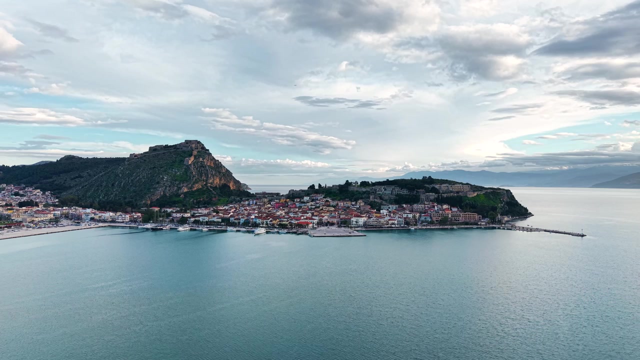 Veduta aerea della città di Nauplia, Peloponneso, Grecia