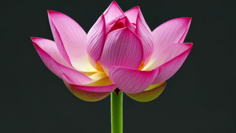 pink lotus flower bud and bloom