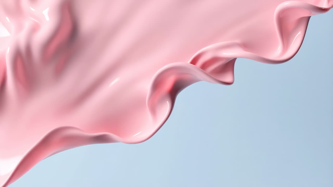 Abstract Pink Liquid Wave
