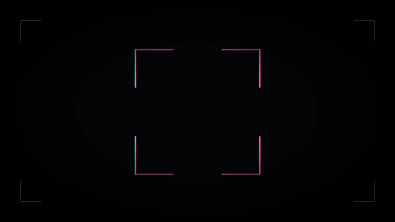 Interfaz de visor de cámara digital con efectos de glitch