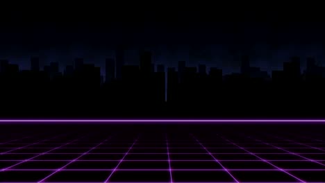 fondo de la ciudad retro de los años 80