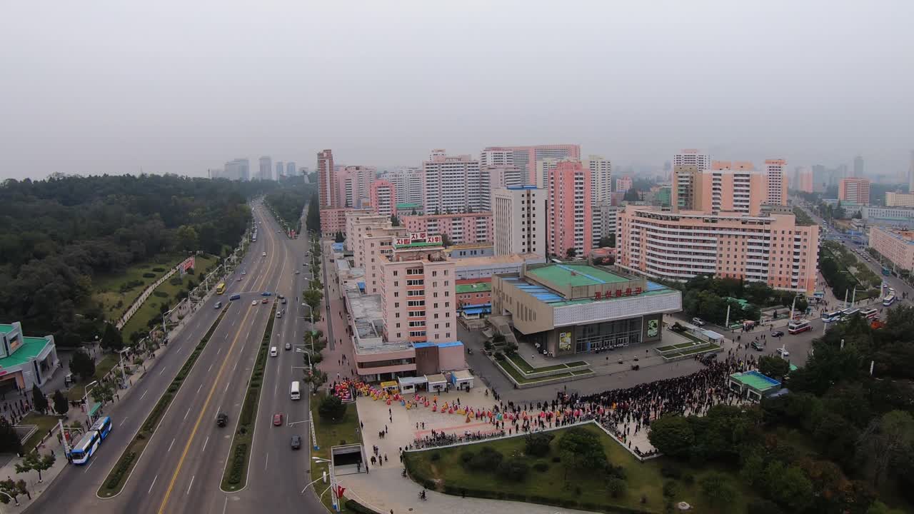 Aerial View of Pyongyang, North Korea