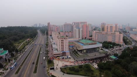 aerial view of pyongyang, north korea