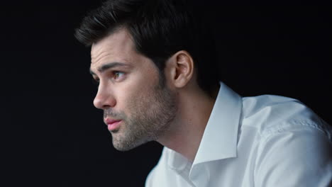 businessman looking away. portrait of male entrepreneur posing at camera