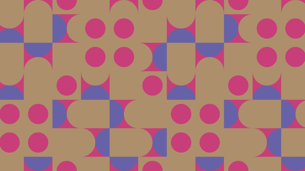 Abstract geometric mosaic with very peri violet elements. Geometric tiles in abstract animated pattern. Motion graphic background in a flat design