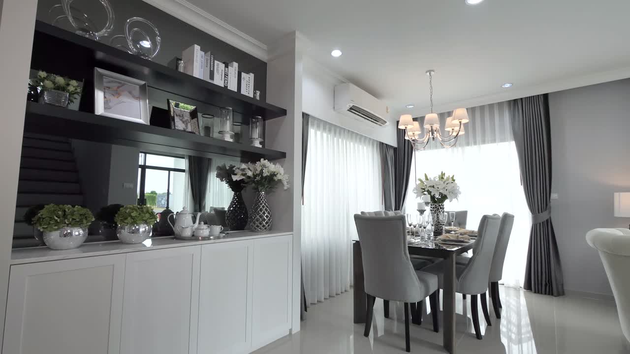 decoración de decoración de comedor de lujo y elegante