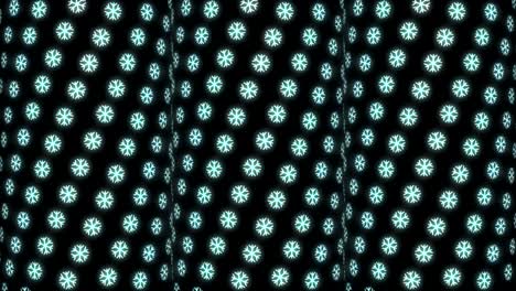 Neon-Christmas-Pattern-Background-of-Snowflake-in-White-and-Black-Looping-animation