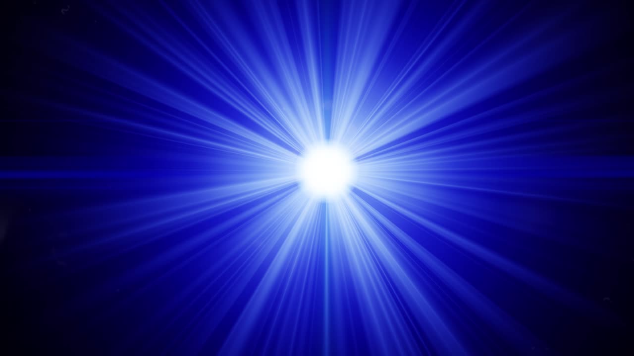 Pulsating Blue Light with Optical Lens Flare