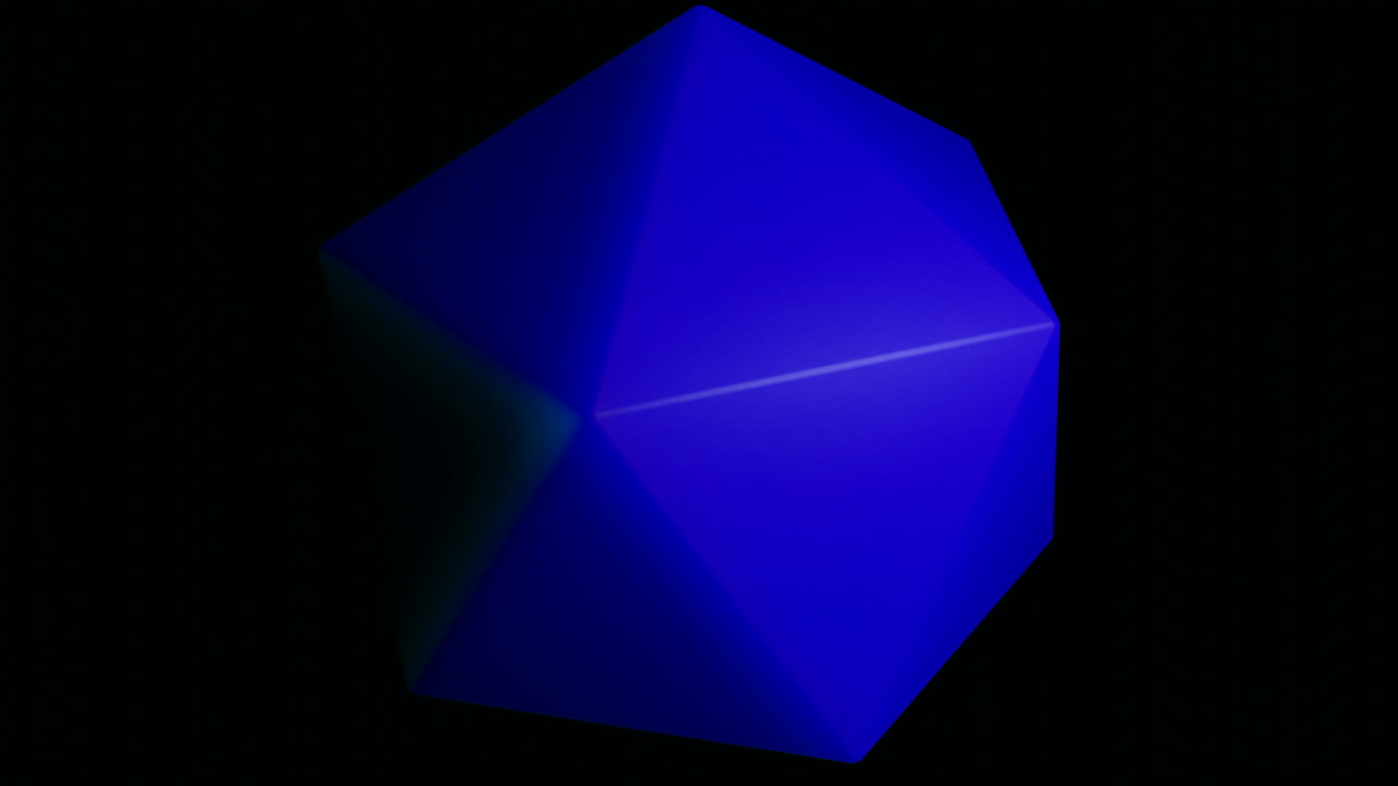 Blue Hexagonal Geometric Shape
