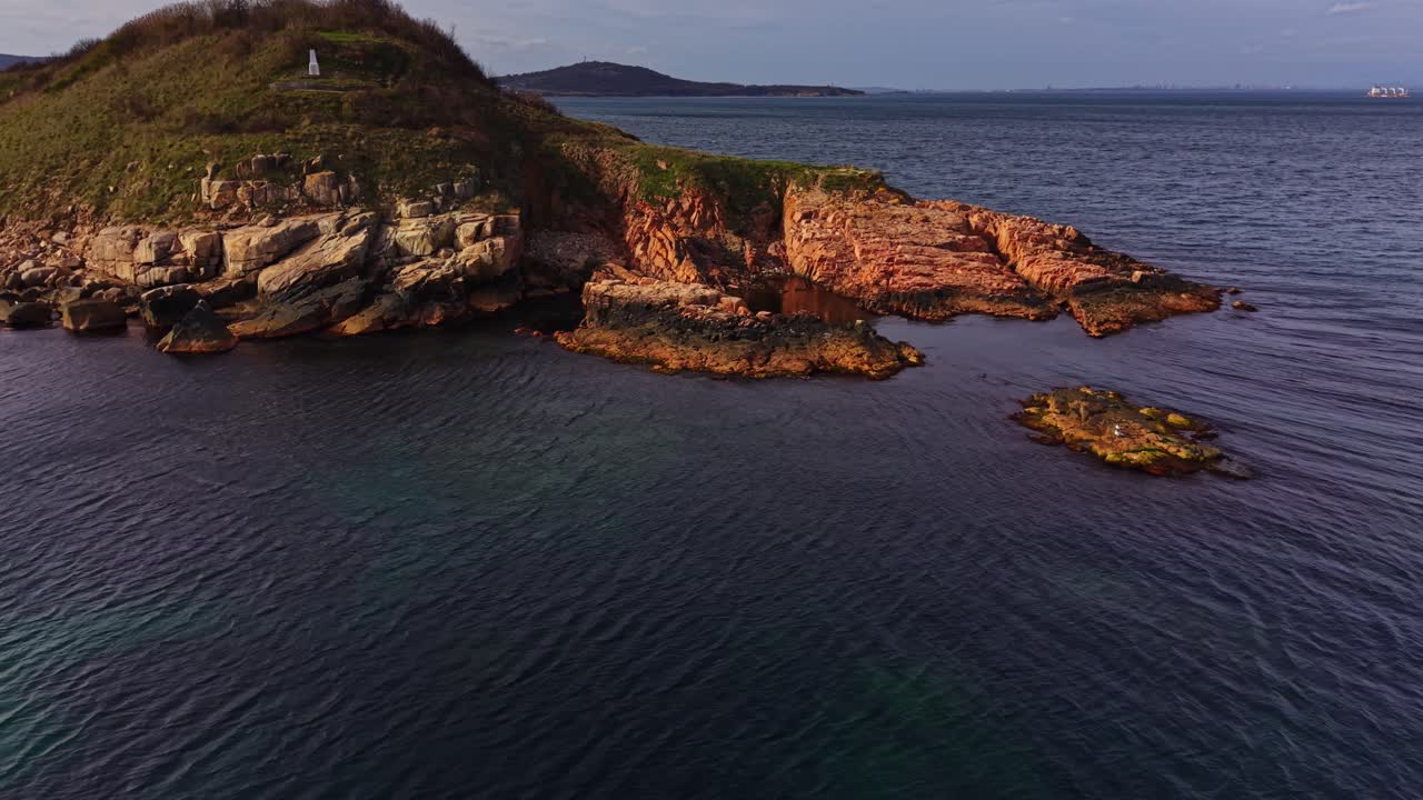 Exploring the rugged coastline of Bulgaria from an aerial view