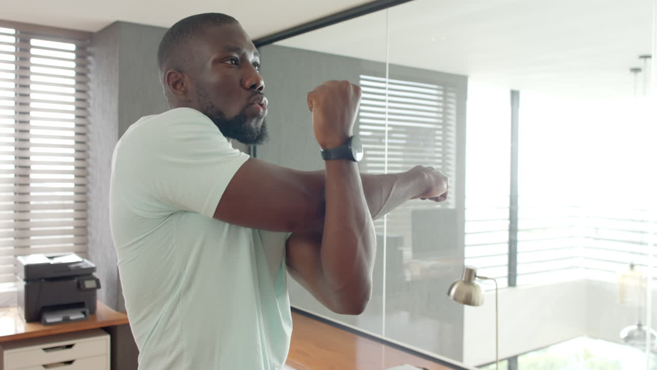 Relaxing at home, man enjoying spa treatment in modern living room