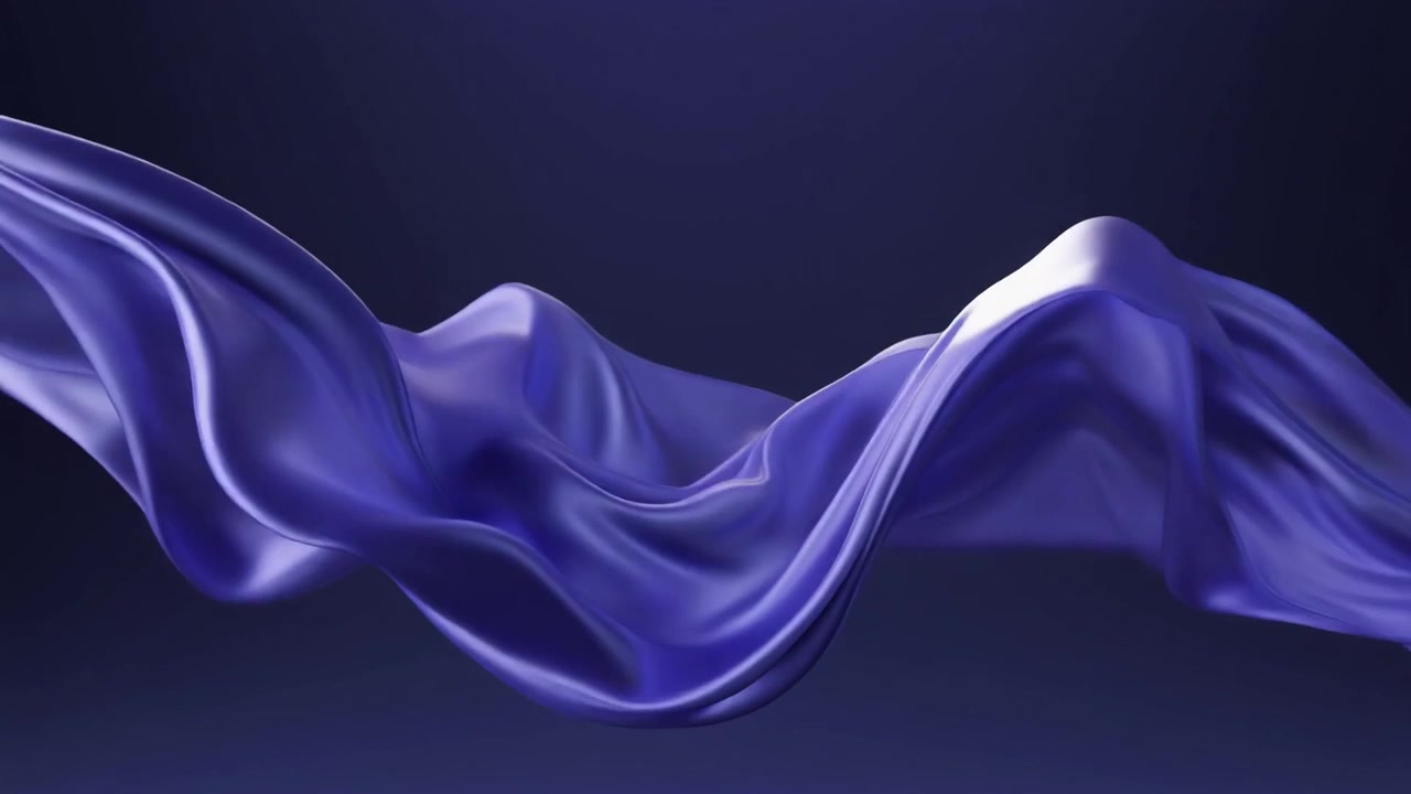 Abstract Flowing Purple Silk Fabric in Motion