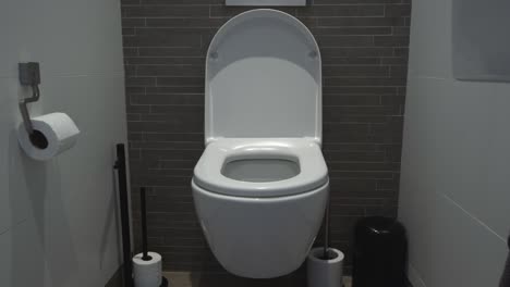 Pull-back-shot-from-a-toilet-inside-a-modern-water-closet