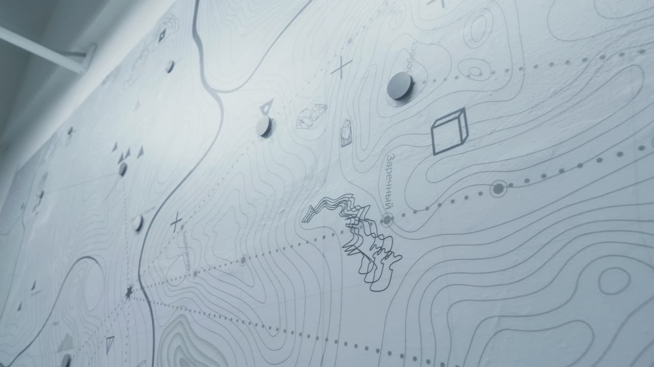 mapa topográfico de la pared